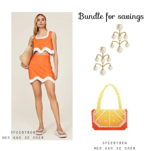 Susan Alexandra Citrus Beaded Bag - Picture 1 of 1